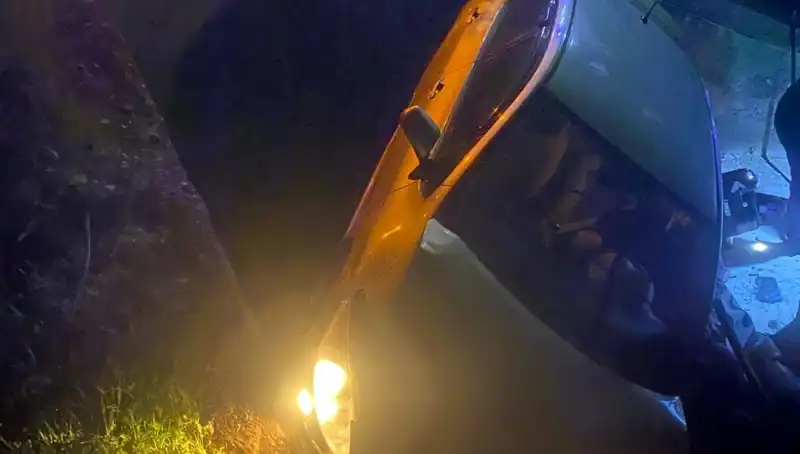 Adana'da Otomobil Şarampole Devrildi: İki Kişi Yaralandı, Ayrıntılar Şok Edici