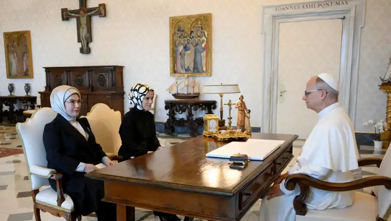 Emine Erdoğan ve Papa Leo'dan Gazze Üzerine Önemli Görüşme