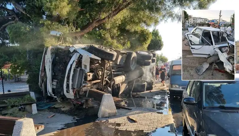 Freni Patlayan Kamyon Trafik Işığında Kaos Yarattı: O Anlar Kameralara Yansıdı